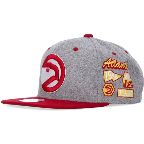 Caps, male, , Size: ONE SIZE Atlanta Hawks Snapback Cap Grey - Mitchell & Ness - Modalova