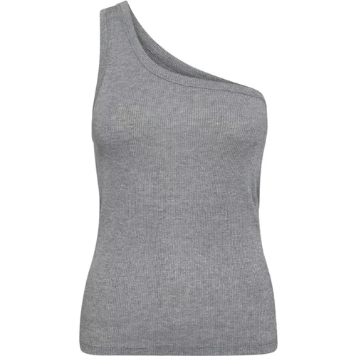 Asymmetrisches Glitzer Tank Top , Damen, Größe: XL - Co'Couture - Modalova