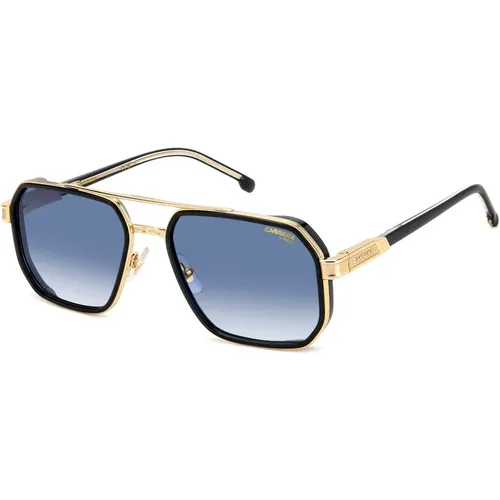 Gold/Dark Blue Shaded Sunglasses , male, Sizes: 58 MM - Carrera - Modalova