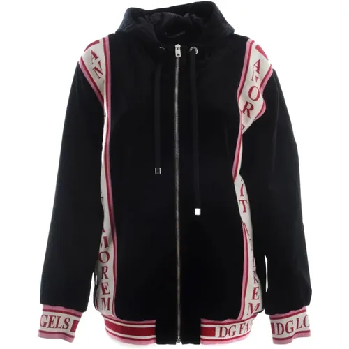 Women Hooded Sweatshirt Jacket , female, Sizes: S - Dolce & Gabbana - Modalova
