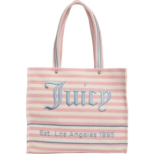 Pink Striped Shopper Bag , female, Sizes: ONE SIZE - Juicy Couture - Modalova