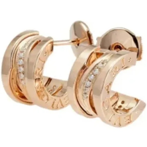 Pre-owned Jewellery, female, , Size: ONE SIZE Pre-owned Rose Gold earrings - Bvlgari Vintage - Modalova