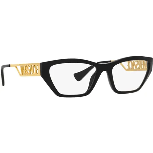 Stylish Metal Acetate Frame Glasses , female, Sizes: 55 MM - Versace - Modalova