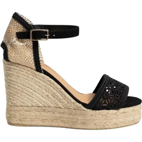 Wedges, female, , Size: 10 US Crochet Wedge Espadrilles - Castañer - Modalova