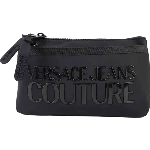 Schwarze Nylon Versace Marsupio Clutch , Damen, Größe: ONE Size - Versace Jeans Couture - Modalova