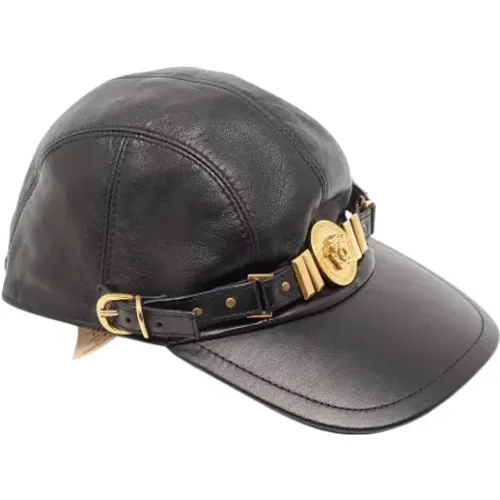 Pre-owned Leather hats , female, Sizes: ONE SIZE - Versace Pre-owned - Modalova