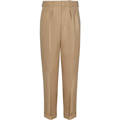 Satin Cotton Trousers Aw24 , male, Sizes: W34 - Tom Ford - Modalova