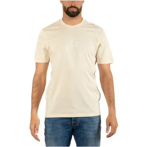 Herren T-Shirt, Stilvolles Design , Herren, Größe: M - C.P. Company - Modalova