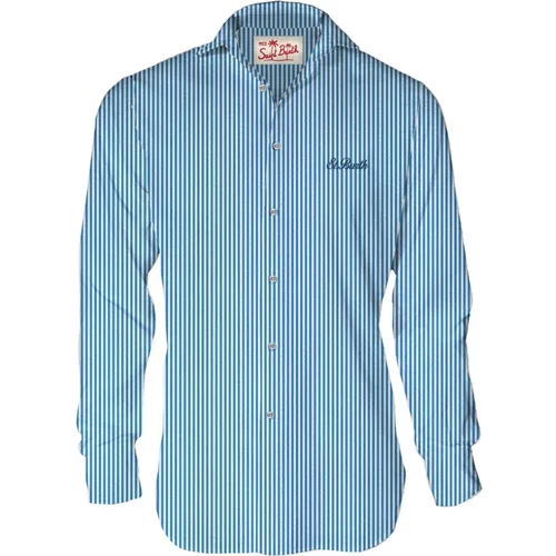 Casual Shirts, male, , Size: XL Blue Shirts for Men - MC2 Saint Barth - Modalova