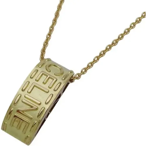 Pre-owned Jewellery, female, , Size: ONE SIZE Pre-owned Gold necklaces - Celine Vintage - Modalova