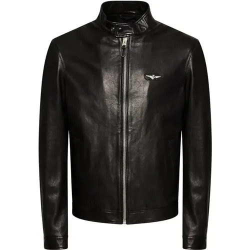 Leather Jacket , male, Sizes: 4XL - aeronautica militare - Modalova
