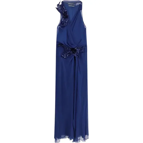 Sequin Silk Dress , female, Sizes: L, M - alberta ferretti - Modalova