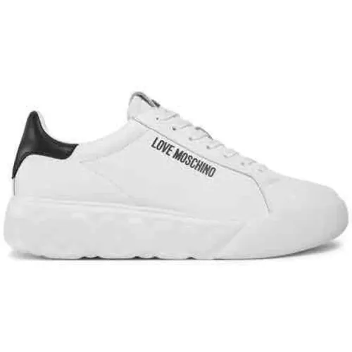 Herz Sneakers in Weiß , Damen, Größe: 38 EU - Love Moschino - Modalova