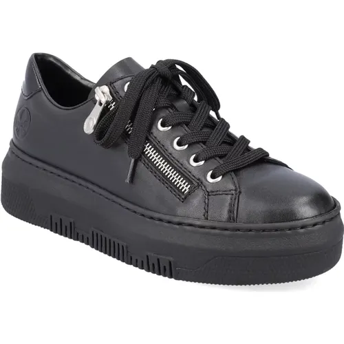 Schwarze Geschlossene Sneakers für Damen , Damen, Größe: 39 EU - Rieker - Modalova