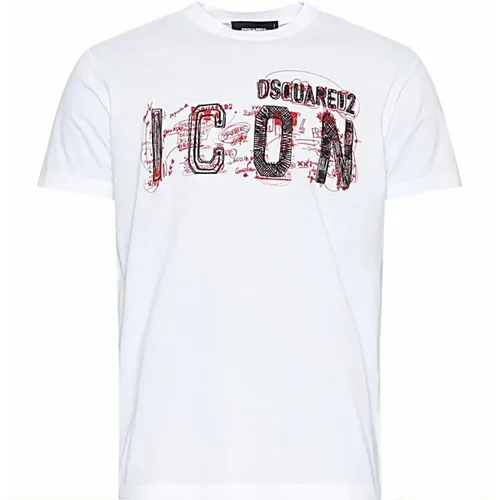 Casual Cotton T-Shirt for Men , male, Sizes: 2XL, XL - Dsquared2 - Modalova