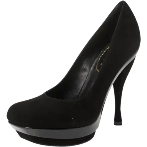 Pre-owned Pumps, female, , Size: 6 US Pre-owned Suede heels - Yves Saint Laurent Vintage - Modalova