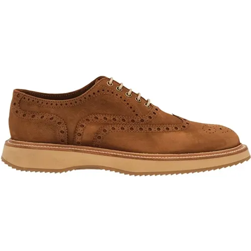 Braune Kalbsleder Harbor Oxford Brogue Schuhe Oxford Pala Vega Trapado , Herren, Größe: 46 EU - Lottusse - Modalova