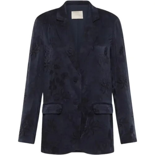 Blumiges Jacquard-Lyoncel-Viskose-Jacke - Momoni - Modalova