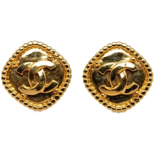 Pre-owned Jewellery, female, , Size: ONE SIZE Pre-owned Gold earrings - Chanel Vintage - Modalova