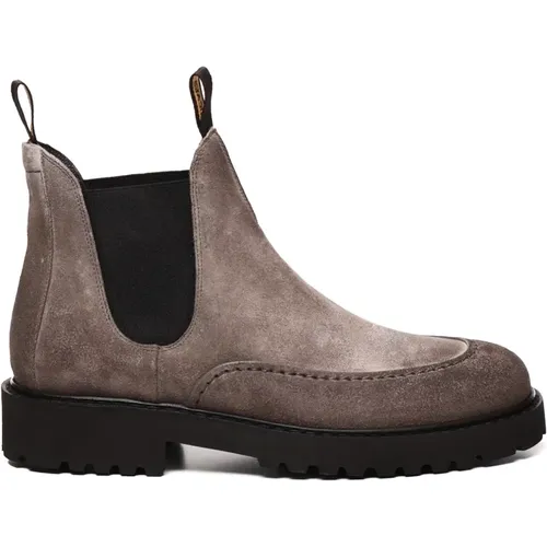 Chelsea Boots, male, , Size: 11 US Suede Chelsea Ankle Boots - Doucal's - Modalova