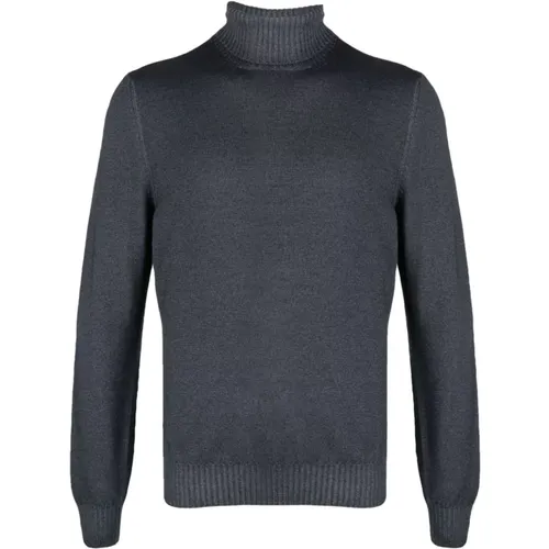 Turtleneck Grey , male, Sizes: M - Barba - Modalova