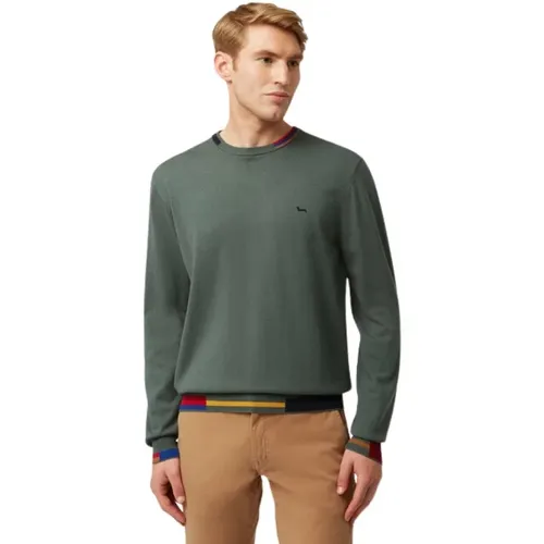 Mens Multicolor Crewneck Sweater , male, Sizes: 2XL, XL - Harmont & Blaine - Modalova