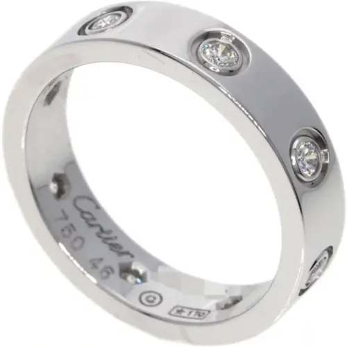 Pre-owned Jewellery, female, , Size: ONE SIZE Pre-owned White Gold rings - Cartier Vintage - Modalova