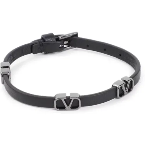 Leather Bracelet Elegant Style , male, Sizes: ONE SIZE - Valentino Garavani - Modalova