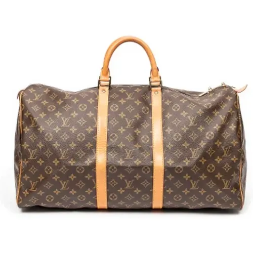 Pre-owned Weekend Bags, female, , Size: ONE SIZE Pre-owned Canvas travel-bags - Louis Vuitton Vintage - Modalova