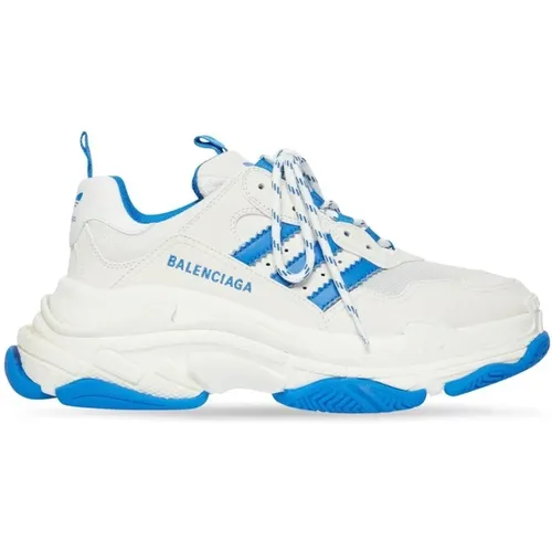 Triple S x Adidas Weiß/Blau Sneakers - Balenciaga - Modalova