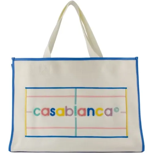 Tote Bags, female, , Size: ONE SIZE Yellow Knit Shopper Bag - Casablanca - Modalova