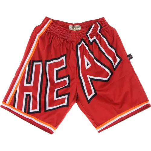 Training Shorts, male, , Size: XL Miami Heat Basketball Shorts Hardwood Classics - Mitchell & Ness - Modalova