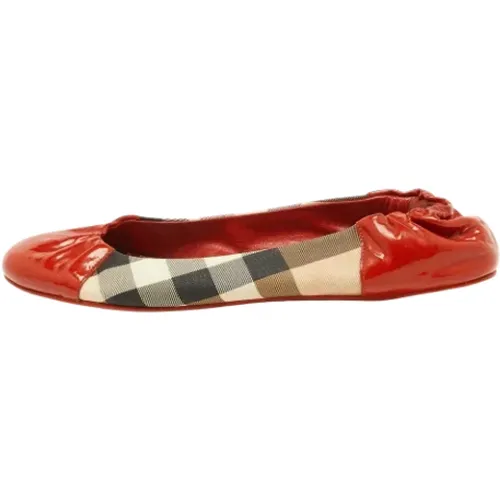 Pre-owned Coated canvas flats , female, Sizes: 6 1/2 UK - Burberry Vintage - Modalova