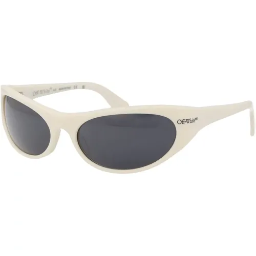 Off , Sunglasses, unisex, , Size: 56 MM Stylish Napoli Sunglasses for Summer - Off White - Modalova