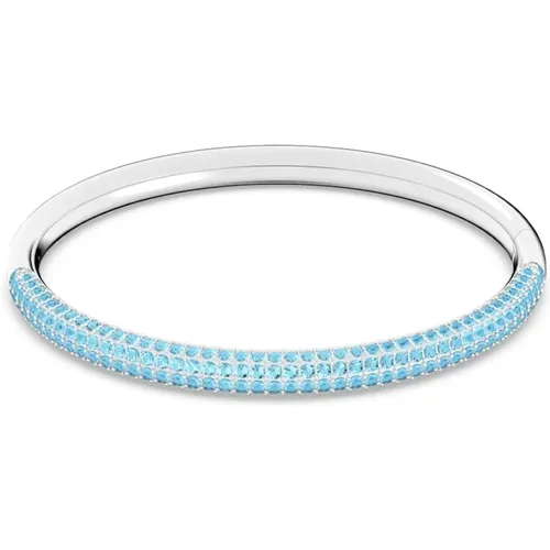 Bracelets, female, , Size: ONE SIZE Stone Bangle Stainless Steel - Swarovski - Modalova