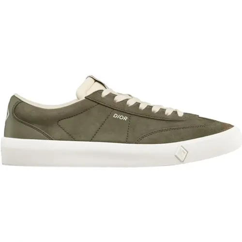 Leather Sneakers with Suede Detail , male, Sizes: 13 UK - Dior - Modalova