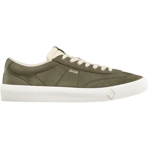 Leather Sneakers with Suede Detail , male, Sizes: 13 UK, 6 UK, 10 UK - Dior - Modalova