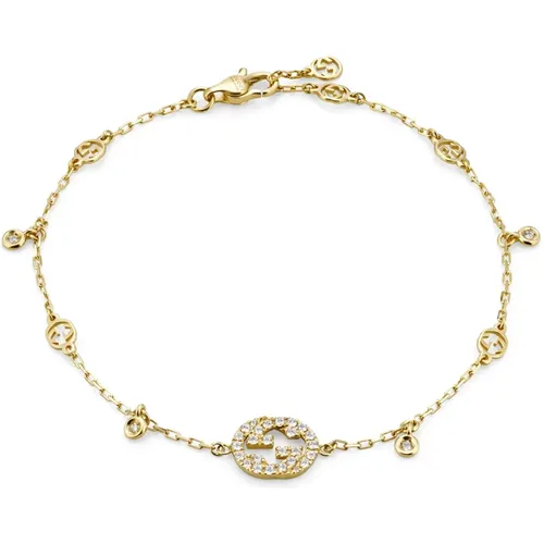 Armband aus 18 kt Gelbgold und Diamanten - Gucci - Modalova