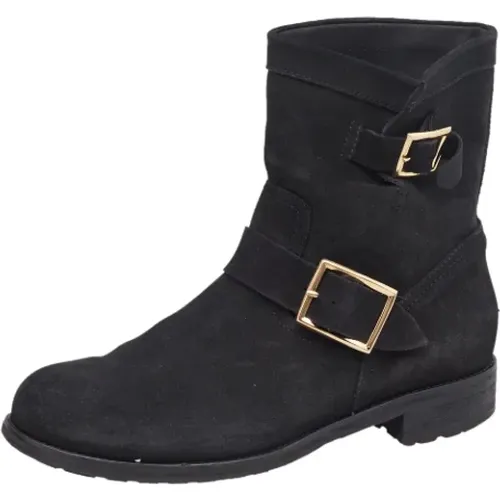 Pre-owned Suede boots , female, Sizes: 6 1/2 UK - Jimmy Choo Pre-owned - Modalova