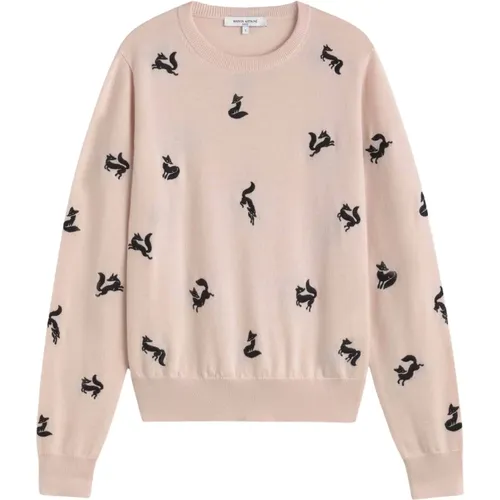 Fancy Fox Bestickter Pullover , Damen, Größe: L - Maison Kitsuné - Modalova