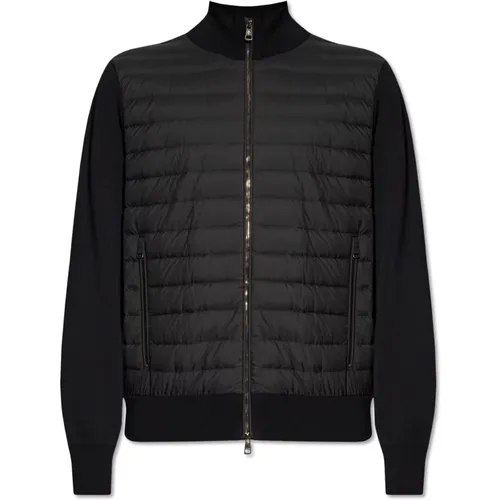 Cardigan with down front , male, Sizes: XL - Moncler - Modalova