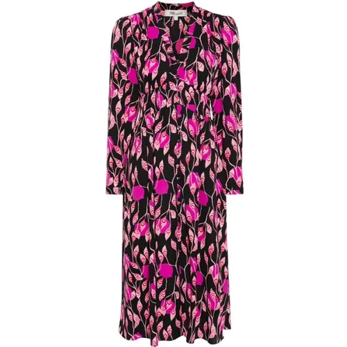 Lemon Print Midi Dress , female, Sizes: 2XL - Diane Von Furstenberg - Modalova