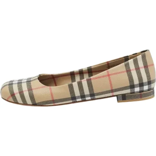 Pre-owned Beschichtetes Canvas flats - Burberry Vintage - Modalova