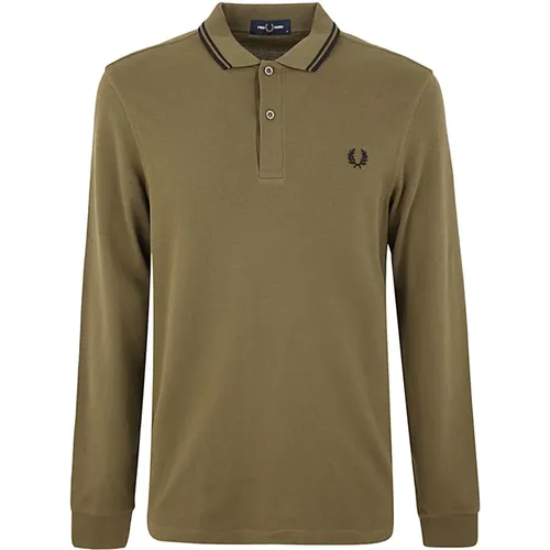 Long Sleeve Twin Tipped Shirt , male, Sizes: M - Fred Perry - Modalova