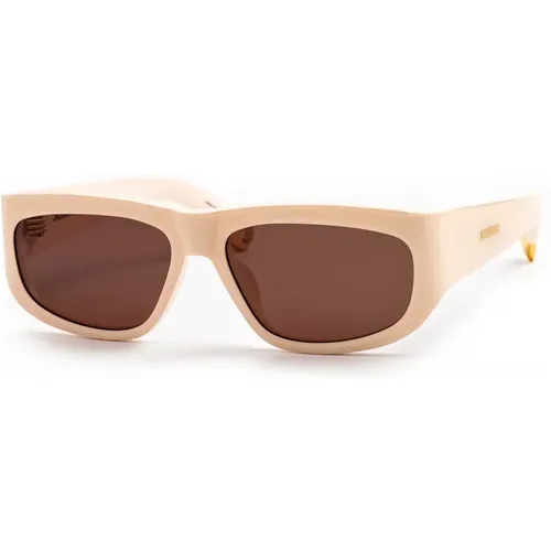 White SUN Sunglasses , female, Sizes: 57 MM - Jacquemus - Modalova