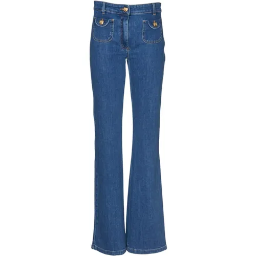 Flared Jeans , Damen, Größe: S - Moschino - Modalova