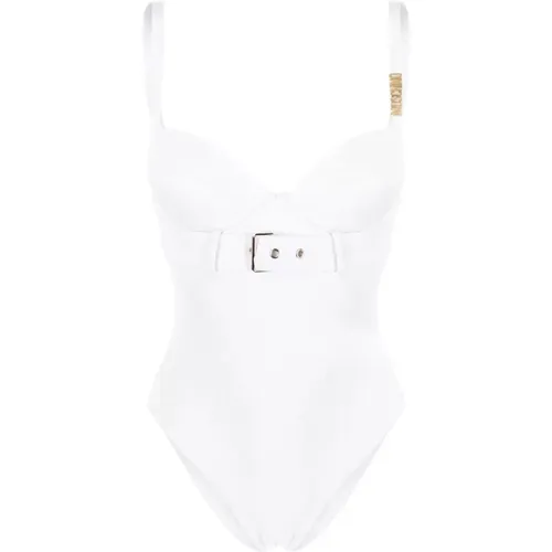 Weißer Badeanzug Strandkleidung Casual Stil , Damen, Größe: XL - Moschino - Modalova
