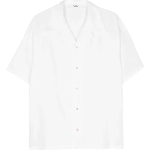 Linen Cotton Shirt Dalian , male, Sizes: S, L, M, XL - Séfr - Modalova