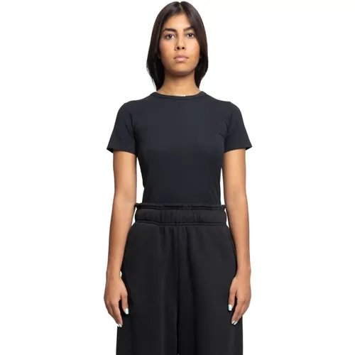 Soot Micro Tee Minimalist Elegance , Damen, Größe: L - ENTIRE STUDIOS - Modalova