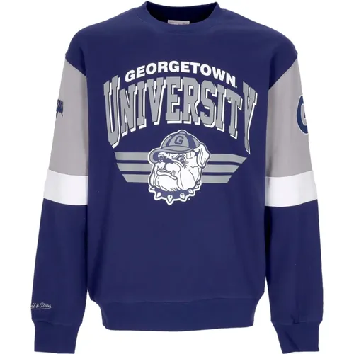 Sweatshirts, male, , Size: S Georgetown Hoyas Crewneck Sweatshirt - Mitchell & Ness - Modalova